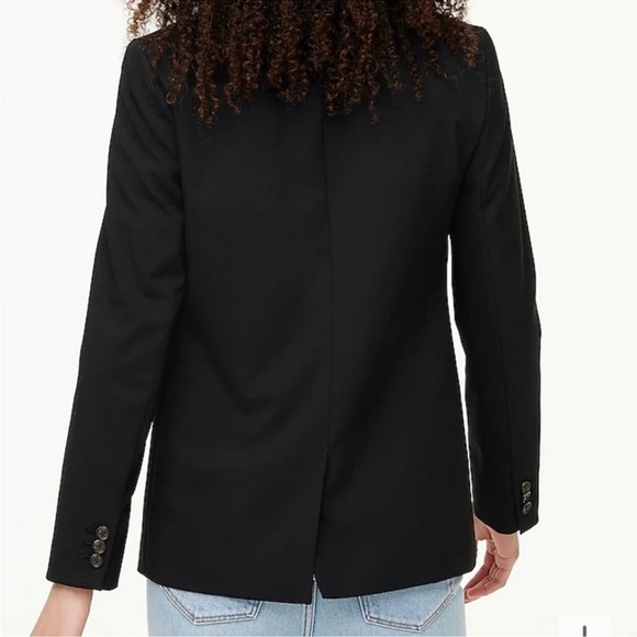 J. Crew One Button Blazer Black New Womens 6 Black Academia Career - Picture 3 of 10